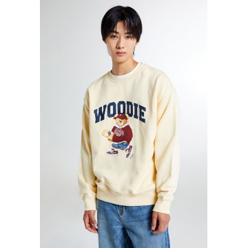 韓國直送 SPAO - (Woody) Heritage Sweatshirt (CREAM)