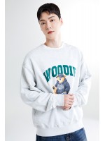 韓國直送 SPAO - (Woody) Heritage Sweatshirt (LIGHT MELANGE GRAY)