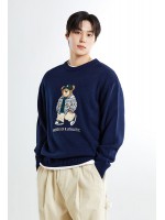 韓國直送 SPAO - [WOODY] Heritage Sweater (NAVY)