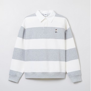 韓國直送 SPAO - [WOODY] Rugby Sweatshirt (GRAY)