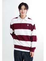韓國直送 SPAO - [WOODY] Rugby Sweatshirt (BURGUNDY)