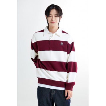 韓國直送 SPAO - [WOODY] Rugby Sweatshirt (BURGUNDY)