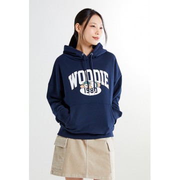 韓國直送 SPAO - [WOODY] Hooded Pullover (NAVY)