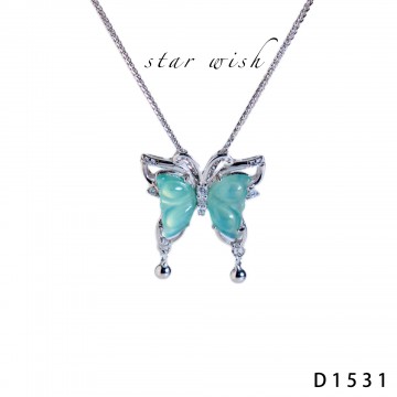 Star Wish 水沫玉蝴蝶吊墜