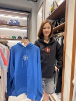 韓國直送 WACKY WILLY - Flory Embroidery Hood Dark Blue