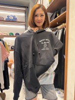 韓國直送 WACKY WILLY - Lettering Heavy Hoodie Black