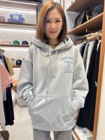 韓國直送 WACKY WILLY - Lettering Heavy Hoodie Gray
