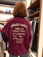 韓國直送 WACKY WILLY - Sign Logo Man To Man Red