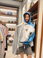 韓國直送 WACKY WILLY - Basic Logo Wappen Hood  Gray