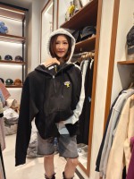 韓國直送 WACKY WILLY - Basic Logo Hoodie Black