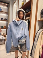 韓國直送 WACKY WILLY - Basic Logo Hoodie Blue
