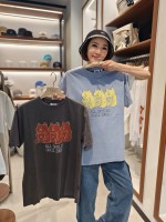 韓國直送 WACKY WILLY _Kiki and Bear Print Dyed Short Sleeve T-Shirt