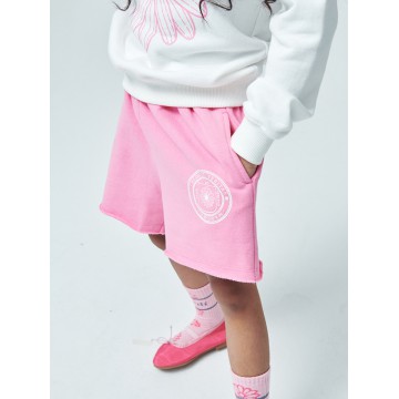 韓國MARDIMERCREDI - KIDS SWEAT SHORTS MARCHE EMBLEM_PINK IVORY