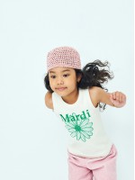 韓國MARDIMERCREDI - KIDS RIBBED MINI TANK_IVORY GREEN