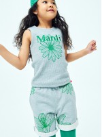 韓國MARDIMERCREDI - KIDS RIBBED MINI TANK_GREY GREEN