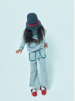 韓國MARDIMERCREDI - KIDS WAFFLE FLARE PANTS_GREY GREEN