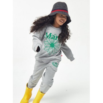 韓國MARDIMERCREDI - KIDS SWEATSHIRT FLOWERMARDI_GREY GREEN