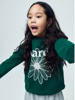 韓國MARDIMERCREDI - KIDS SWEATSHIRT FLOWERMARDI [ROCKFISH]_DEEPGREEN IVORY