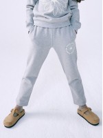 韓國MARDIMERCREDI - KIDS SWEAT PANTS MARCHE EMBLEM_GREY IVORY