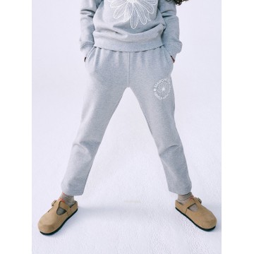 韓國MARDIMERCREDI - KIDS SWEAT PANTS MARCHE EMBLEM_GREY IVORY