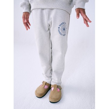 韓國MARDIMERCREDI - KIDS SWEAT PANTS MARCHE EMBLEM_OATMEAL BLUE