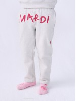 韓國MARDIMERCREDI - KIDS SWEAT PANTS DRAWING LOGO_OATMEAL PINK