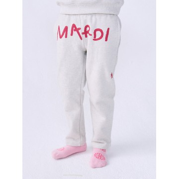 韓國MARDIMERCREDI - KIDS SWEAT PANTS DRAWING LOGO_OATMEAL PINK