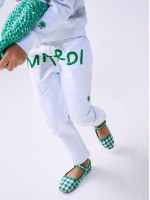 韓國MARDIMERCREDI - KIDS SWEAT PANTS DRAWING LOGO_HEATHER GREEN
