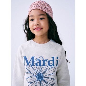 韓國MARDIMERCREDI - KIDS SWEATSHIRT FLOWERMARDI_OATMEAL BLUE