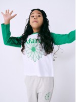 韓國MARDIMERCREDI - KIDS TSHIRT RAGLAN FLOWERMARDI_GREEN GREEN