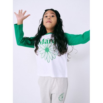 韓國MARDIMERCREDI - KIDS TSHIRT RAGLAN FLOWERMARDI_GREEN GREEN