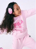 韓國MARDIMERCREDI - KIDS SWEATSHIRT FLOWERMARDI [FILA]_LIGHTPINK PINK
