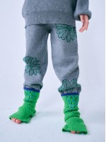 韓國MARDIMERCREDI - KIDS JACQUARD KNIT PANTS_GREY GREEN