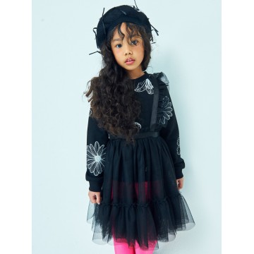 韓國MARDIMERCREDI - KIDS APRON DRESS_BLACK