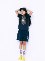 韓國MARDIMERCREDI - KIDS TSHIRT FLOWERMARDI_NAVY CREAM