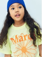 韓國MARDIMERCREDI - KIDS TSHIRT FLOWERMARDI_YELLOW ORANGE