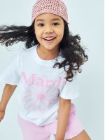 韓國MARDIMERCREDI - KIDS TSHIRT FLOWERMARDI_WHITE PINK