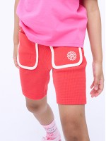 韓國MARDIMERCREDI - KIDS WAFFLE BERMUDA SHORTS_RED WHITE