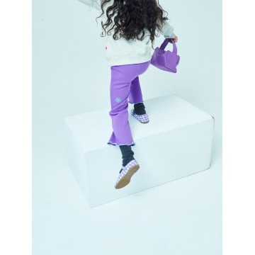 韓國MARDIMERCREDI - KIDS WINTER PANTS RUFFLE HEM_VIOLET GREEN