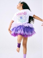 韓國MARDIMERCREDI - KIDS TSHIRT FLOWERMARDI GRADATION_WHITE PURPLE