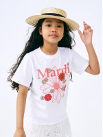 韓國MARDIMERCREDI - KIDS TSHIRT FLOWERMARDI BLOSSOM_WHITE CORAL