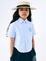 韓國MARDIMERCREDI - KIDS OXFORD SHIRT HALF SLEEVE_SKY BLUE