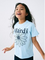 韓國MARDIMERCREDI - KIDS TSHIRT FLOWERMARDI_SKY NAVY