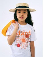 韓國MARDIMERCREDI - KIDS TSHIRT FLOWERMARDI BLOSSOM_HEATHER ORANGE