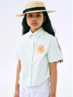 韓國MARDIMERCREDI - KIDS COTTON SHIRT HALF SLEEVE_MINT ORANGE