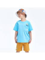 韓國NEW BALANCE - Sea Animal Motif Short Sleeve Tee + Shorts Set (Light Blue)