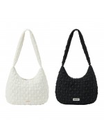 韓國 NERDY - Monogram Quilted Cross Bag (2color)
