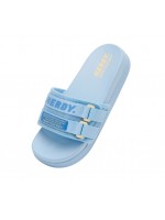 韓國 NERDY - Webbing Platform Slide Sky Blue