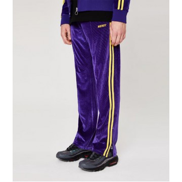 韓國 NERDY - Corduroy Velvet Track Pants Purple
