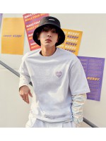 韓國 NERDY - Heart Waffen Short Sleeve T-Shirt Melange White